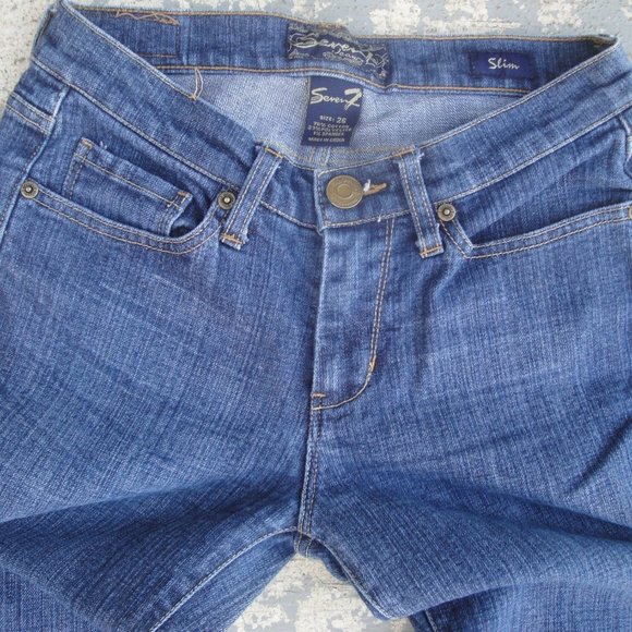 Seven 7 Jeans Slim Women's  Size 26 Medium Wash - Picture 2 of 6